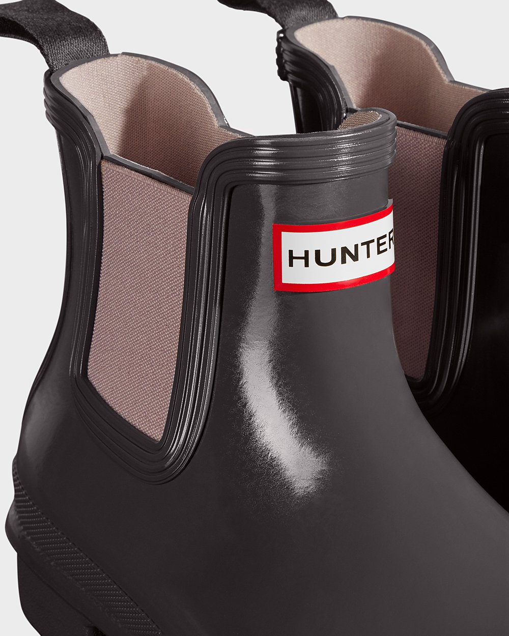 Botas Chelsea Hunter Feminina Cinzentas/Roxo - Original Gloss - 98RMJGTWA